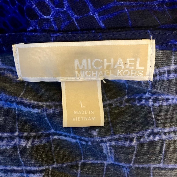 Michael Kors Royal Blue Crocodile Print Dress - Picture 2 of 6